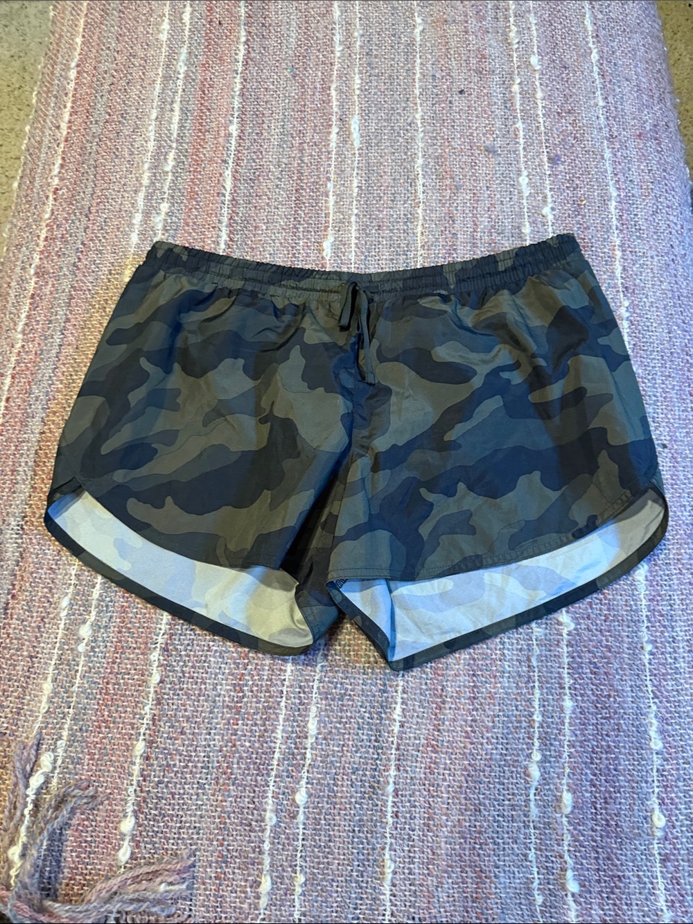 Old Navy Black and Gray Camo Athletic Shorts